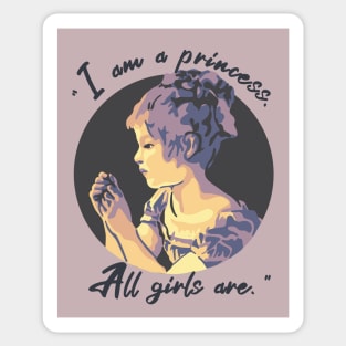 A Little Princess Portrait and  Quote Sticker